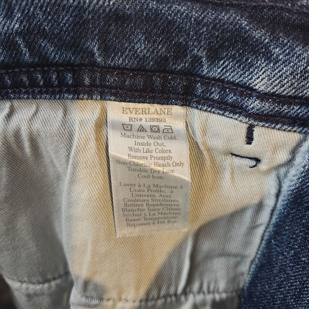 Everlane The Mariner Jean Wide Leg Sz 30 Full Legnth Faux Cuffs Nautical Vibe - Picture 5 of 9